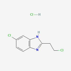 molecular formula C9H9Cl3N2 B1465047 6-Chloro-2-(2-chloroethyl)-1h-benzimidazole hydrochloride CAS No. 1443423-11-7