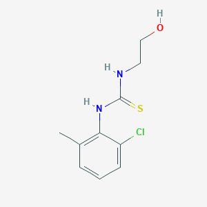 molecular formula C10H13ClN2OS B14650473 N-(2-Chloro-6-methylphenyl)-N'-(2-hydroxyethyl)thiourea CAS No. 52266-67-8