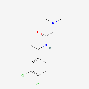 molecular formula C15H22Cl2N2O B14650485 N-(1-(3,4-Dichlorophenyl)propyl)-2-(diethylamino)acetamide CAS No. 42176-43-2