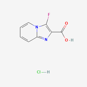 molecular formula C8H6ClFN2O2 B1465050 3-Fluoroimidazo[1,2-a]pyridine-2-carboxylic acid hydrochloride CAS No. 1215783-26-8