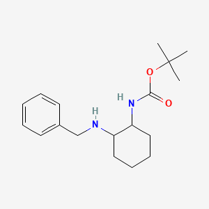 molecular formula C18H28N2O2 B1465053 tert-butyl N-[2-(benzylamino)cyclohexyl]carbamate CAS No. 1416225-81-4