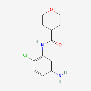 molecular formula C12H15ClN2O2 B1465060 N-(5-氨基-2-氯苯基)四氢-2H-吡喃-4-甲酰胺 CAS No. 1220020-61-0