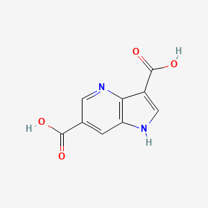 molecular formula C9H6N2O4 B1465064 1H-pyrrolo[3,2-b]pyridine-3,6-dicarboxylic acid CAS No. 1190316-14-3