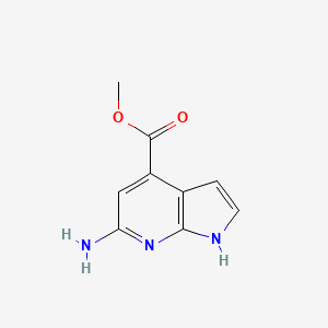 molecular formula C9H9N3O2 B1465065 6-氨基-1H-吡咯并[2,3-b]吡啶-4-羧酸甲酯 CAS No. 1190315-60-6