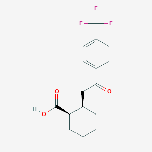 cis-2-[2-Oxo-2-(4-trifluoromethylphenyl)ethyl]cyclohexane-1-carboxylic acid