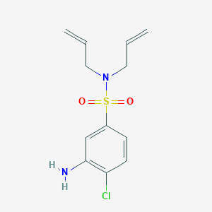 molecular formula C12H15ClN2O2S B1465071 N,N-Diallyl-3-amino-4-chlorobenzenesulfonamide CAS No. 1219957-24-0