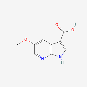 molecular formula C9H8N2O3 B1465073 5-methoxy-1H-pyrrolo[2,3-b]pyridine-3-carboxylic acid CAS No. 1190322-23-6