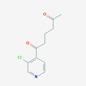 molecular formula C11H12ClNO2 B1465075 1-(3-Chloro-4-pyridyl)-1,5-hexanedione CAS No. 898785-33-6