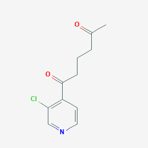 molecular formula C11H12ClNO2 B1465075 1-(3-Chloropyridin-4-yl)hexane-1,5-dione CAS No. 898785-33-6