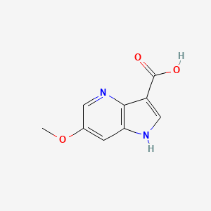 molecular formula C9H8N2O3 B1465079 6-Methoxy-1H-pyrrolo[3,2-b]pyridine-3-carboxylic acid CAS No. 1190316-58-5