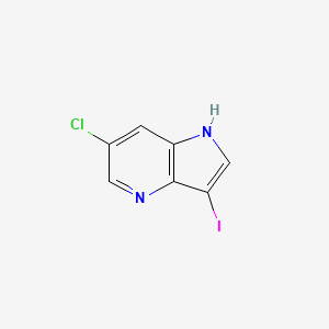 molecular formula C7H4ClIN2 B1465080 6-chloro-3-iodo-1H-pyrrolo[3,2-b]pyridine CAS No. 1190311-84-2