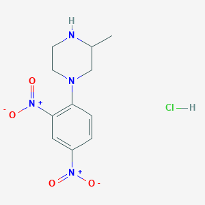 molecular formula C11H15ClN4O4 B1465081 1-(2,4-Dinitrophenyl)-3-methylpiperazine hydrochloride CAS No. 1890937-94-6