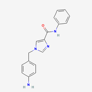 molecular formula C17H16N4O B1465084 1-(4-aminobenzyl)-N-phenyl-1H-imidazole-4-carboxamide CAS No. 1351843-58-7