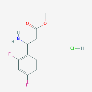 molecular formula C10H12ClF2NO2 B1465086 Methyl 3-amino-3-(2,4-difluorophenyl)propanoate hydrochloride CAS No. 1333750-44-9