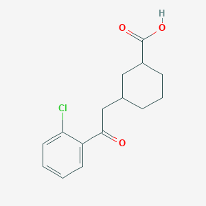 molecular formula C15H17ClO3 B1465097 cis-3-[2-(2-Chlorophenyl)-2-oxoethyl]-cyclohexane-1-carboxylic acid CAS No. 735275-21-5