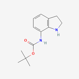 molecular formula C13H18N2O2 B1465098 (2,3-Dihydro-1H-indol-7-yl)-carbamic acid tert-butyl ester CAS No. 885270-12-2