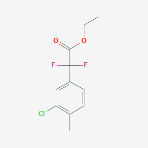molecular formula C11H11ClF2O2 B1465101 Ethyl 2-(3-chloro-4-methylphenyl)-2,2-difluoroacetate CAS No. 1260757-66-1