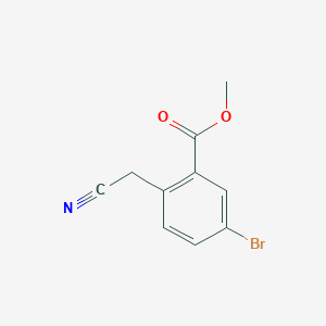 molecular formula C10H8BrNO2 B1465103 Methyl 5-bromo-2-(cyanomethyl)benzoate CAS No. 1437794-65-4