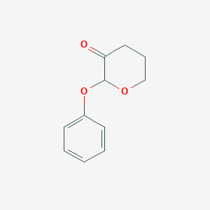 molecular formula C11H12O3 B14651045 2-Phenoxyoxan-3-one CAS No. 50544-99-5