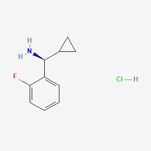 molecular formula C10H13ClFN B1465105 (S)-Cyclopropyl(2-fluorophenyl)methanamine hydrochloride CAS No. 844470-82-2