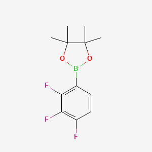 molecular formula C12H14BF3O2 B1465110 4,4,5,5-Tetramethyl-2-(2,3,4-trifluorophenyl)-1,3,2-dioxaborolane CAS No. 881401-96-3