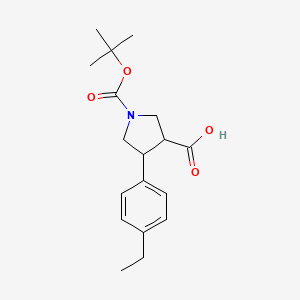 1-(Tert-butoxycarbonyl)-4-(4-ethylphenyl)pyrrolidine-3-carboxylic acid
