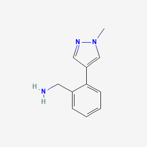 molecular formula C11H13N3 B1465141 [2-(1-methyl-1H-pyrazol-4-yl)phenyl]methanamine CAS No. 1178272-15-5