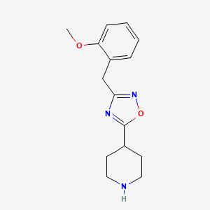 molecular formula C15H19N3O2 B1465157 4-{3-[(2-甲氧基苯基)甲基]-1,2,4-噁二唑-5-基}哌啶 CAS No. 1291984-69-4