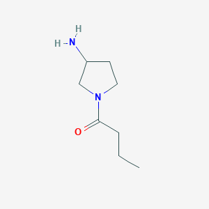 molecular formula C8H16N2O B1465162 1-(3-氨基吡咯烷-1-基)丁酮 CAS No. 1250579-22-6