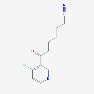 molecular formula C12H13ClN2O B1465163 7-(4-Chloro-3-pyridyl)-7-oxoheptanenitrile CAS No. 890100-90-0