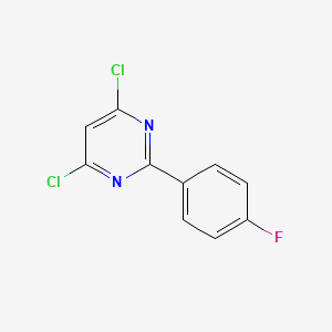 molecular formula C10H5Cl2FN2 B1465167 4,6-二氯-2-(4-氟苯基)嘧啶 CAS No. 83217-30-5
