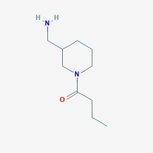 B1465168 1-(3-(Aminomethyl)piperidin-1-yl)butan-1-one CAS No. 1018529-41-3