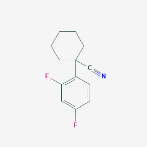 molecular formula C13H13F2N B1465173 1-(2,4-Difluorophenyl)cyclohexane-1-carbonitrile CAS No. 1260802-64-9