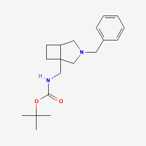 molecular formula C19H28N2O2 B1465178 叔丁基((3-苄基-3-氮杂双环[3.2.0]庚-1-基)甲基)氨基甲酸酯 CAS No. 171906-61-9