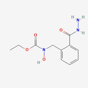 molecular formula C11H15N3O4 B14651786 Ethyl {[2-(hydrazinecarbonyl)phenyl]methyl}hydroxycarbamate CAS No. 51707-33-6