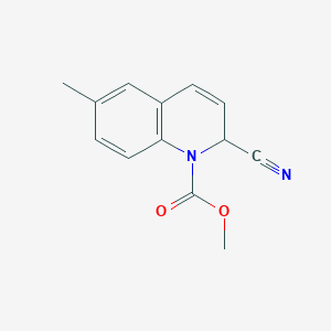 molecular formula C13H12N2O2 B14651826 Methyl 2-cyano-6-methylquinoline-1(2h)-carboxylate CAS No. 40448-90-6