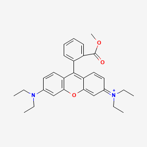 molecular formula C29H33N2O3+ B14651838 Xanthylium, 3,6-bis(diethylamino)-9-(2-(methoxycarbonyl)phenyl)- CAS No. 47742-71-2