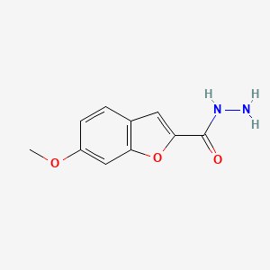 molecular formula C10H10N2O3 B14651899 6-Methoxy-1-benzofuran-2-carbohydrazide CAS No. 50963-54-7