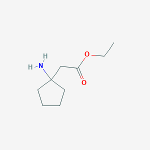 molecular formula C9H17NO2 B1465194 Ethyl 2-(1-aminocyclopentyl)acetate CAS No. 112823-05-9