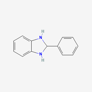 molecular formula C13H12N2 B14651959 1H-Benzimidazole, 2,3-dihydro-2-phenyl- CAS No. 53088-00-9