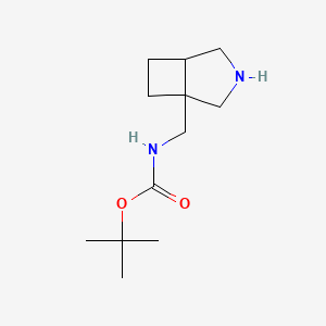 molecular formula C12H22N2O2 B1465198 Tert-butyl ((3-azabicyclo[3.2.0]heptan-1-yl)methyl)carbamate CAS No. 171906-66-4