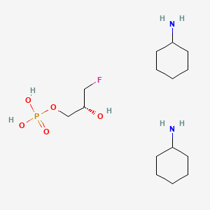 molecular formula C15H34FN2O5P B14651981 D-3-Fluoro-1,2-propanediol 1-(dihydrogen phosphate) bis(cyclohexylammonium) salt CAS No. 40147-96-4
