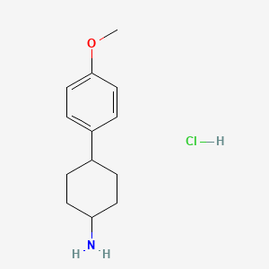 molecular formula C13H20ClNO B14652067 trans-4-(p-Anisyl)cyclohexylamine hydrochloride CAS No. 40504-26-5