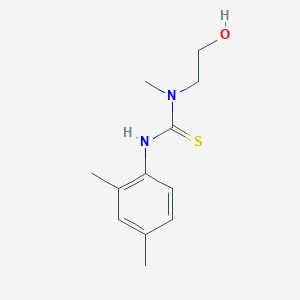 molecular formula C12H18N2OS B14652130 N'-(2,4-Dimethylphenyl)-N-(2-hydroxyethyl)-N-methylthiourea CAS No. 52266-65-6