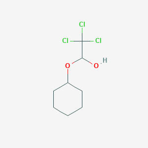 molecular formula C8H13Cl3O2 B14652157 2,2,2-Trichloro-1-(cyclohexyloxy)ethan-1-ol CAS No. 41105-68-4