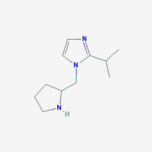 molecular formula C11H19N3 B1465218 2-(propan-2-yl)-1-(pyrrolidin-2-ylmethyl)-1H-imidazole CAS No. 1248173-89-8