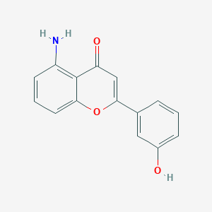 molecular formula C15H11NO3 B146522 5-Amino-2-(3-hydroxyphenyl)chromen-4-one CAS No. 129974-43-2