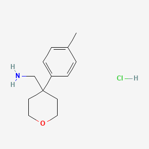 molecular formula C13H20ClNO B1465221 [4-(4-Methylphenyl)oxan-4-yl]methanamine hydrochloride CAS No. 1311314-11-0