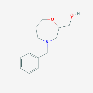 molecular formula C13H19NO2 B1465225 4-Benzyl-2-(hydroxymethyl)homomorpholine CAS No. 1031442-66-6