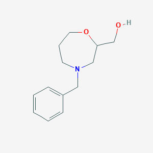 molecular formula C13H19NO2 B1465225 (4-Benzyl-1,4-oxazepan-2-yl)methanol CAS No. 1031442-66-6